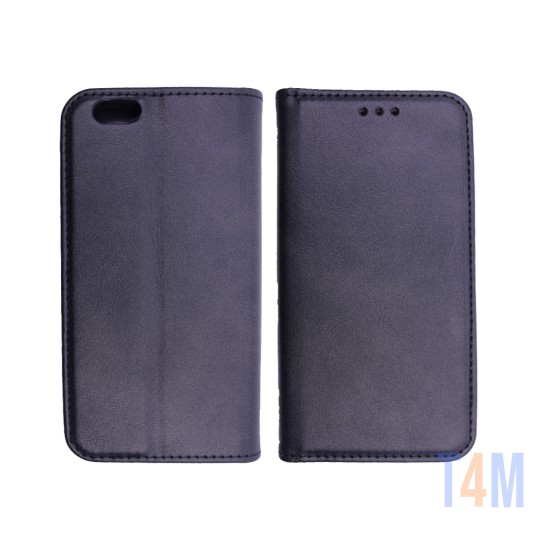 Leather Flip Cover with Internal Pocket for Apple iPhone 6G Black